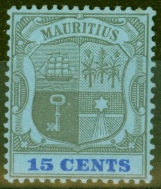 Mauritius 1905 15c Black & Blue-Blue SG150 V.F Lightly Mtd Mint