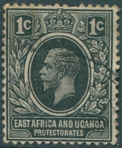 Kenya Uganda and Tanganyika 1912 SG44 1c black KGV #1 FU (amd)