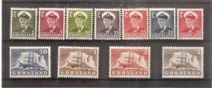 Greenland  28-38 MH 1950-60 King & Trawlers Defins $131.55