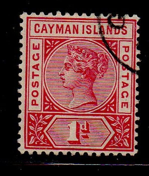 Cayman Islands Sc 2 1900 1d Victoria stamp used