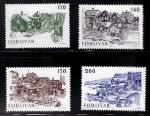 FAROE ISLANDS Scott 59-62 Sketches by Reyni set 1981