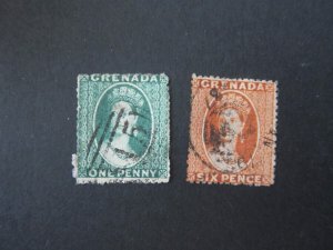 Grenada 1873 Sc 5B,5D FU