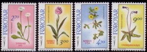 Faroe Islands 1988 SC# 169-72 Flowers MNH E90