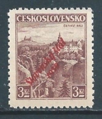 Slovakia #18 NH 3k Czech Issue Ovptd.