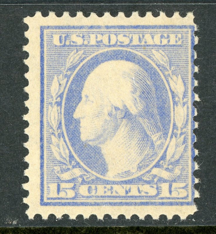 USA 1911 Washington 15¢ Ultramarine  Perf 12 DL Wmk Scott #383 Mint Q36
