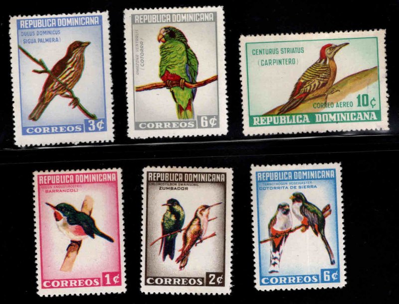 DOMINICAN REPUBLIC 1964 Bird set MH* Scott 596-597, C134, 602-604