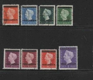 INDONESIA #294-303 1948 QUEEN WILHELMIA F-VF USED