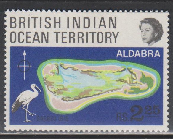 British Indian Ocean Territory,  2.25r Aldabra Atoll (SC# 34) MNH