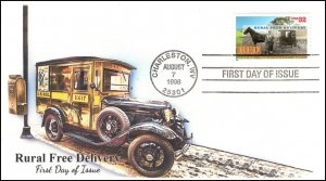 SC 3090-2, 1996, Rural Free Delivery,  FDC, Add On Cachet,  AO-3090
