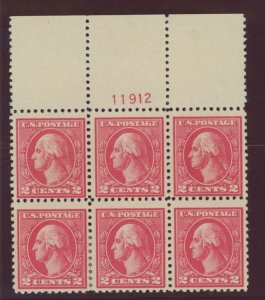 United States #528  Plate Block