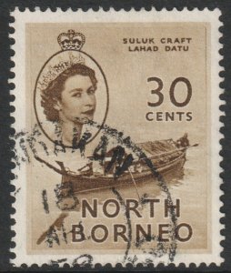 North Borneo Scott 270 - SG381, 1954 Elizabeth II 30c used