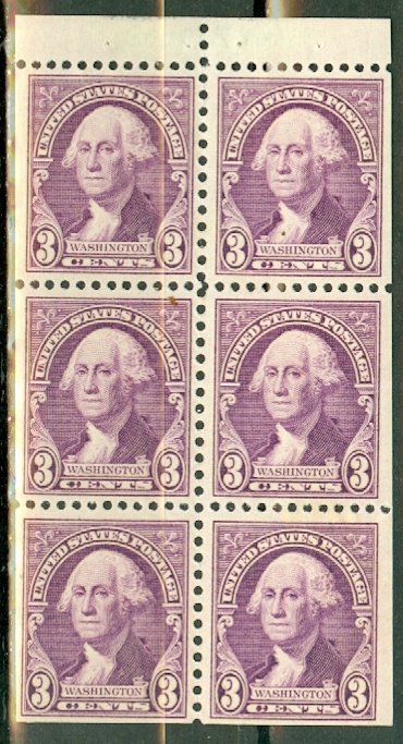 IR: US 720b MNH booklet pane CV $60