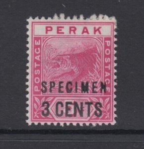 Perak (Malaya), SG 65s, MLH, Specimen Overprint