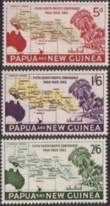 Papua New Guinea 1962 SG36-38 South Pacific Conference set MNH