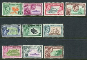 PITCAIRN ISLANDS-1940-51  A lightly mounted mint set to 2/6 Sg 1-8