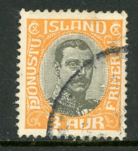 Iceland 1920 Official 3a Scott #O40 VFU D597