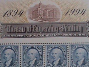 ​UNITED STATES-1994-SC#2875 BUREAU OF ENGRAVING & PRINTING - MNH S/S SHEET VF