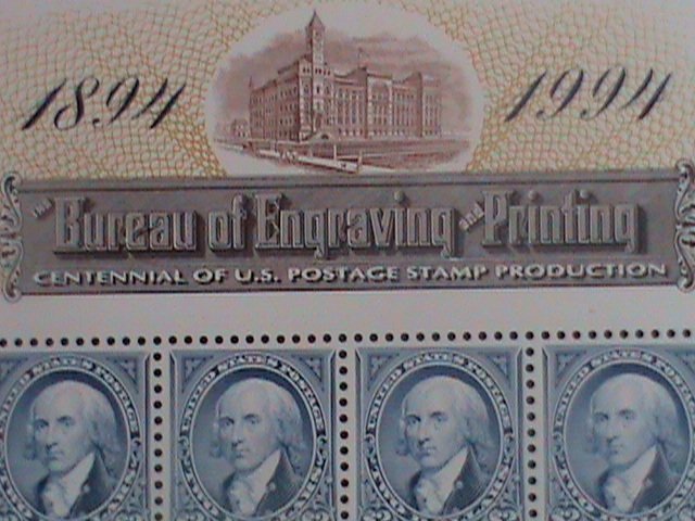 ​UNITED STATES-1994-SC#2875 BUREAU OF ENGRAVING & PRINTING - MNH S/S SHEET VF