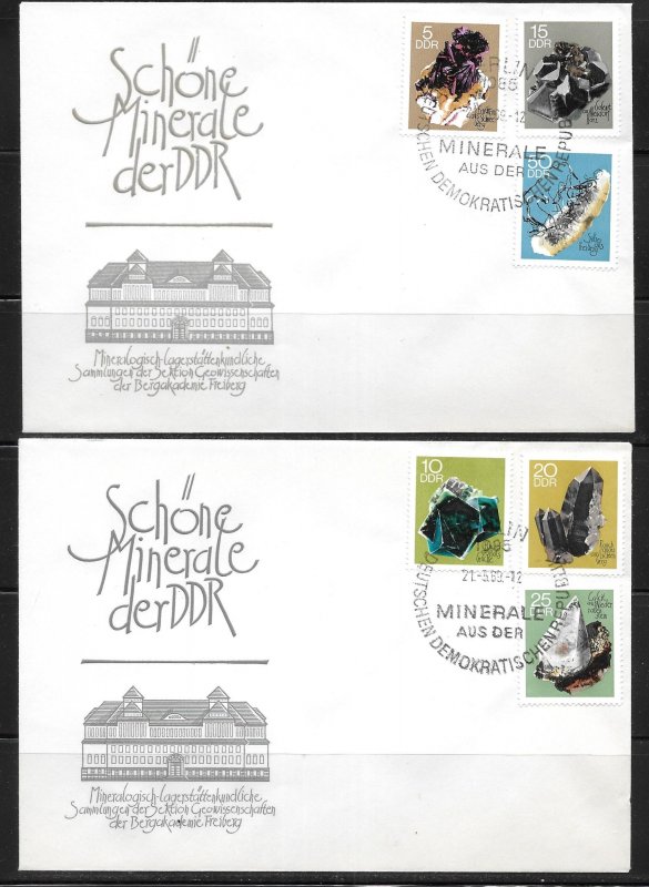 DDR German Democratic Republic FDC's 1093-98, 1101-4, 1105-10, 1111-12, ...