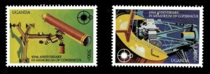 Uganda 1993 - COPERNICUS 450th ANNIVERSARY - Set of 2 Stamps - MNH