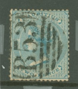 Mauritius #33v Used Single