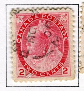 CANADA; 1898 early QV Maple Leaf issue fine used Shade of 2c. value