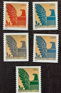 US Scott # 3792-3801; Ten used (25c) pre-sort Eagles, 2003; VF centering