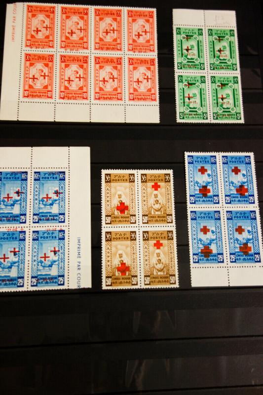 Ethiopia Mint Error and Variety Stamp Collection in Stock Book