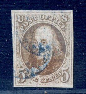 US SCOTT #1b USED-VF W/ PF CERT (4/18/24 GP)