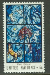 UN-NY # 180 Art at UN: Chagall Window   (1)  Mint NH