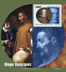 NIGER - 2022 - Diego Velasquez - Perf Souv Sheet #1 - Mint Never Hinged