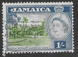 Jamaica #168 used.  Royal Botanic Gardens, Hope. 1956-1958