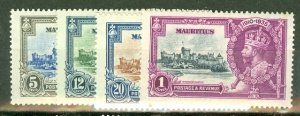 JG: Mauritius 204-7 MNH CV $67.50