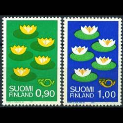 FINLAND 1977 - Scott# 593-4 Water Lilies Set of 2 NH