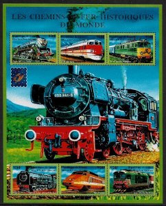 Guinea #1931 MNH Sheet - Trains - Locomotives