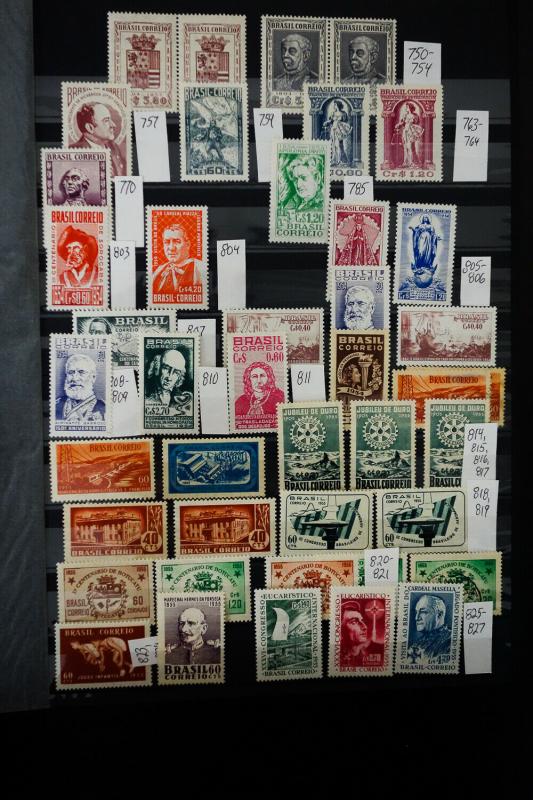 Brazil 1930s to 1990s Stamp Collection