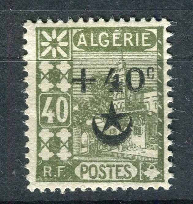 FRENCH; ALGERIA 1927 Wounded Soldiers issue fine Mint hinged 40c. value