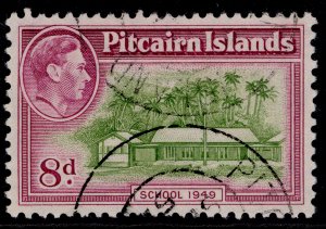 PITCAIRN ISLANDS GVI SG6a, 8d olive-green & magenta, FINE USED. Cat £12.