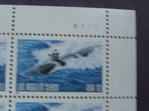 U.S.# 3372-MINT/NH--UR PLATE # BLOCK 4--SUBMARINES/LOS ANGELES CLASS--2000