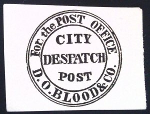 Scott#15L Local - L35 Design  - Forgery A - D.O. Blood & Co.