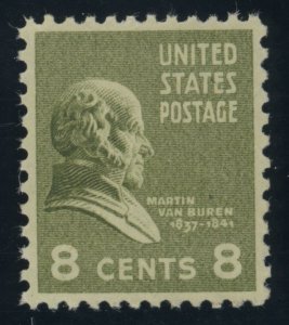 US Stamp #813 Martin Van Buren 8c - PSE Cert - XF-SUP 95 - MDG - SMQ $35.00