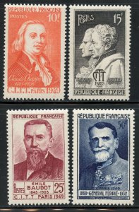 France #625-8, Mint Hinge