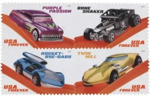 2018 Hot Wheels，Forever Stamps 5 Booklets 100plp