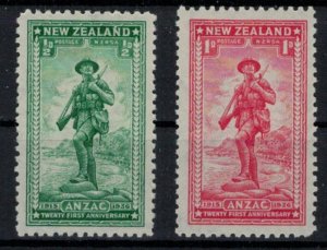 New Zealand 1936 SG591-592 Gallipoli Semi-postal Issue - MLH