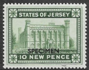 JERSEY REVENUE 1970-71 10p Building Pictorial SPECIMEN Bft.31 MNH