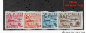 Finland 1952-1958, Mail Buses, Scott # Q6-Q8 VF MLH*OG, 100mk VF MNH**OG (SL-1)