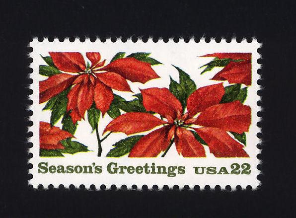 2166  22c Christmas Poinsettia MNH