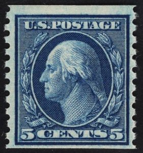 US #458 5c Blue Washington Coil MINT NH SCV $60