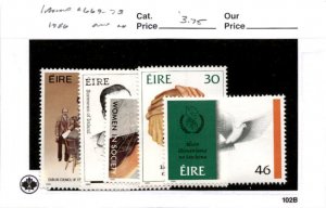 Ireland, Postage Stamp, #669-673 Mint NH, 1986 Arthur Griffon (AB)