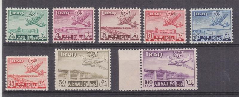 IRAQ, 1949 Air set of 8, mnh.